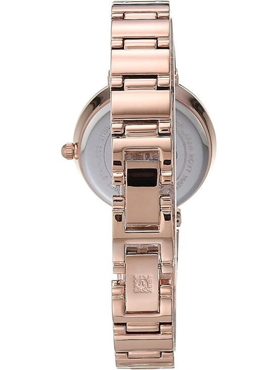 Anne Klein Women\'s Rose Gold Green Analog Genuine Diamond Dial Bracelet Watch main image 5
